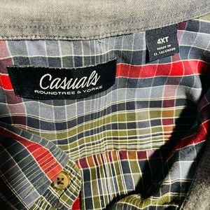 4XL Roundtree & Yorke Casuals button front shirt